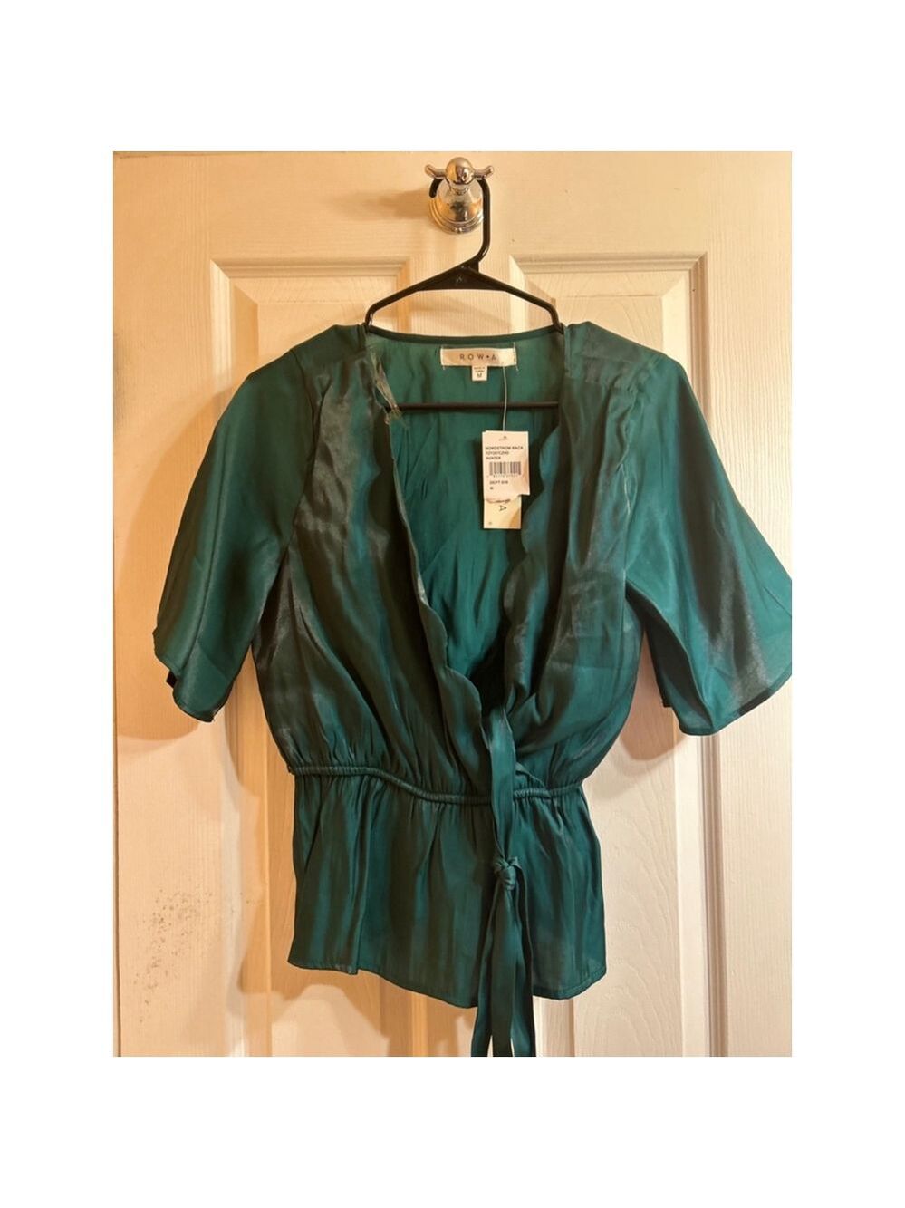 Women's Row A Blouse Size M Green